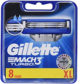 Gillette Mach 3 Turbo 8 шт., импортные вставки для лезвий из Великобритании