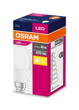 Светодиодная лампа E14 5Вт 40Вт 470лм P40 2700K OSRAM