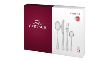 Комплект Gerlach Celestia NK04A. столовые приборы 68 шт, глянцевые