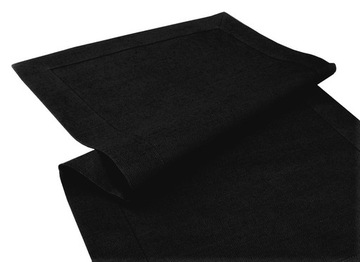Bieżnik CZARNY PŁÓCIENNY 40x80 bawełna Justyna
