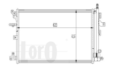 Радиатор кондиционера VOLVO XC90 02- LORO