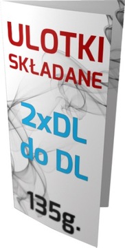 СЛОЖЕННЫЕ ЛИСТОВКИ 2xDL до DL - 2500 шт - МЕЛ 135г