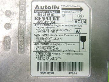 фото thumb №3, Датчик подушек подушка безопасности 604289600 renault megane ii