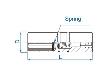 Nasadka 3/8 do świec 14mm sprężyna 36A014 KIngTony
