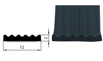 Uszczelka do okna okien okienna SD-47 12x2 czarna