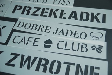 Szablony z tworzywa Litery cyfry15cm dowolny tekst