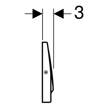 Металлическая кнопка Geberit для DUOFIX BASIC UP100