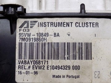 фото thumb №5, Спідометр  vw sharan galaxy 96-00 2.8 vr6 7m0919860h