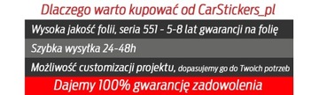 Наклейки на задний бампер VW CADDY, защитная полиэфирная пленка