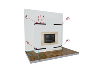 KRATKA KOMINKOWA LUFT NAROŻNA 600x400x60 3 SZT KPL