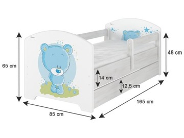 Детская кроватка OSKAR BABY BOO 160X80 МАТРАС+ЯЩИК конструкции