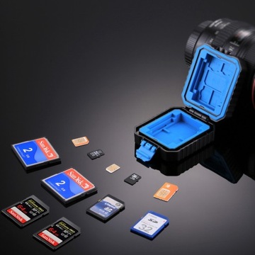 CASE BOX Чехол-бокс для карт CF SD MicroSD SIM MicroSIM NanoSIM