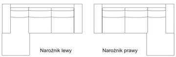 Narożnik + barek + pufa nowoczesny różne kolory KS