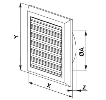 ВЕНТИЛЯЦИОННАЯ РЕШЕТКА AWENTA ЖАЛЮЗИ T38 FI 100