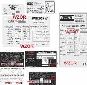 Наклейка с заводской табличкой Audi Opel Reno WV MAZDA MERC