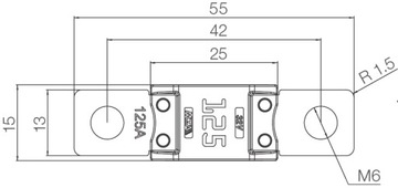 ПРЕДОХРАНИТЕЛЬ MTA MEGA MEGACOMPACT FIAT ALFA 125A