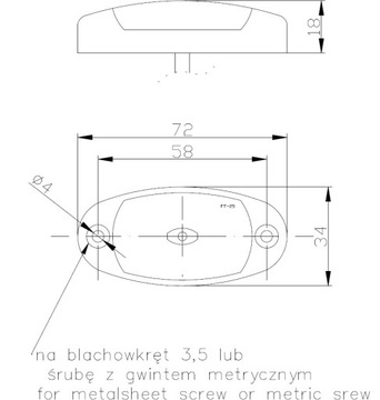 FT-025 FT-25 B Габаритный фонарь светодиодный, белый