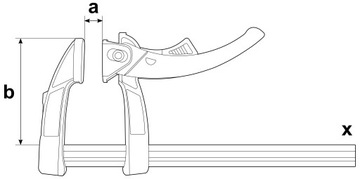 Быстросъемный рычажный зажим Bessey KLI 160/80