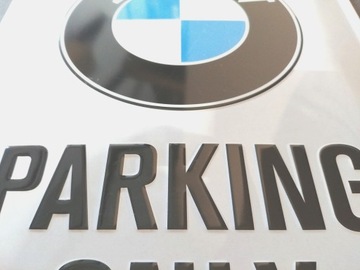 Табличка BMW PARKING ONLY, жестяная подарочная, 30x40