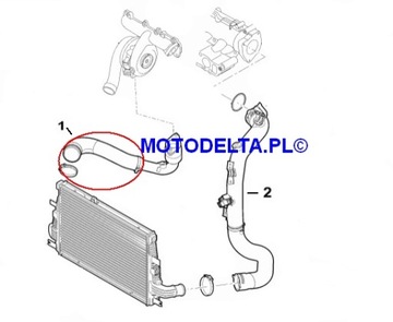 ТРУБКА ИНТЕРКУЛЕРА TURBO ALFA 159 2.0 JTDM 50512873