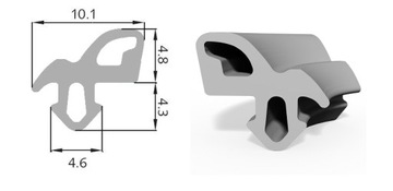 Uszczelki do okien okien okienne SZARE ALUPLAST
