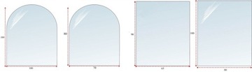 СТЕКЛЯННОЕ ОСНОВАНИЕ КАМИНА ЗАКАЛЕННОЕ СТЕКЛО 80x70см