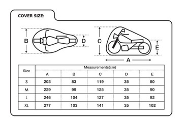 3177 POKROWIEC MOTOCYKLOWY BIKETEC ROZ. XL Aquatex