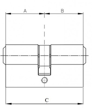 Вставка двухсторонняя AP 45/50 класс C, никель LUcznik