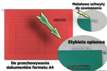 Папка подвесная А4 DONAU красная АКЦИЯ W-wa