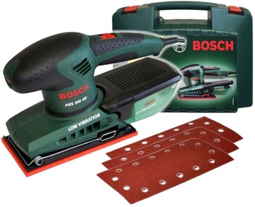 ВИБРАЦИОННАЯ ШЛИФОВАЛЬНАЯ СТАНКА PSS 250AE BOSCH + 30 БУМАГ + КЕЙС