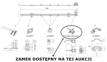 ЦЕНТРАЛЬНЫЙ ЗАМОК ДЛЯ ЯЩИКОВ 19X20 ВСТАВОЧНЫЙ БАРАБАННЫЙ ШПИН