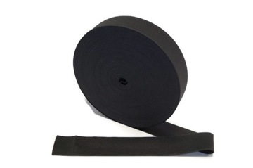 GUMA-GUMKA PŁASKA ODZIEŻOWA 40 mm CZARNA/BIAŁA 1mb
