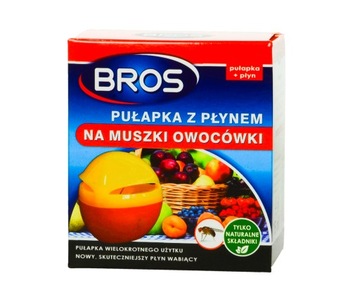 PUŁAPKA Z PŁYNEM WABIĄCYM WABIKIEM PRZYNĘTĄ NA MUSZKI OWOCÓWKI BROS 15ML