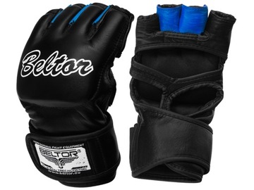 ТРЕНИРОВОЧНЫЕ ПЕРЧАТКИ BELTOR MMA BLADE ON BAG КОЖАНЫЕ СИНИЕ РАЗМЕР XL