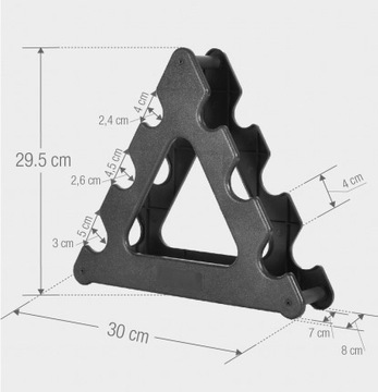 Стойка для гантелей, гантели гимнастические, треугольник.