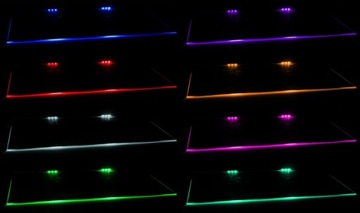 12x klipsy LED RGB do półek szyb klips KOMPLET