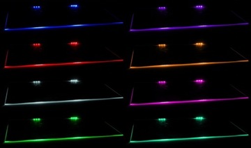 6x светодиодных зажимов RGB для стеклянных полок, НАБОР зажимов
