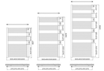 Радиатор для ванной комнаты Lucy 481 W 300 x 1123 мм белый