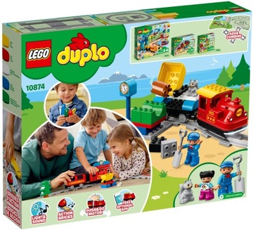 LEGO DUPLO 10874 Поезд Свет + звук + ПОДАРОЧНАЯ СУМКА LEGO