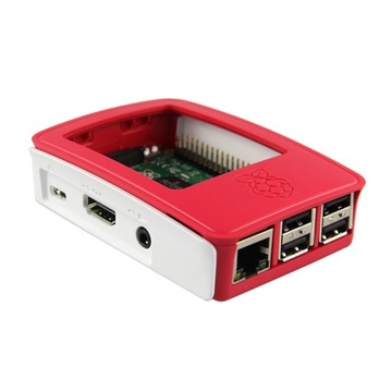 Официальный чехол для Raspberry Pi, красный и белый