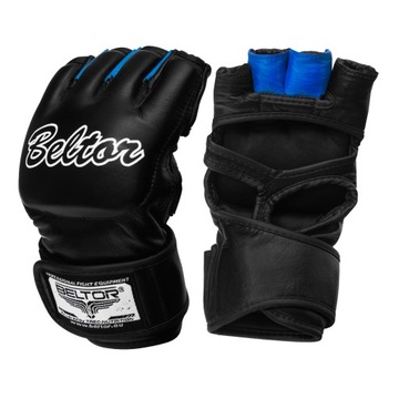 ТРЕНИРОВОЧНЫЕ ПЕРЧАТКИ BELTOR MMA ИЗ КОЖИ BLADE BLUE L НАТУРАЛЬНАЯ КОЖА