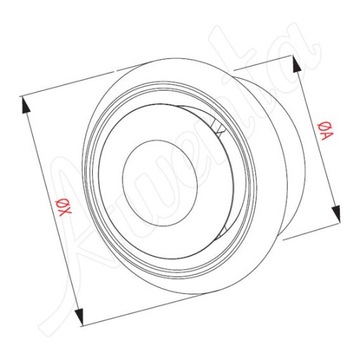 Анемостат Click-Clack с рамкой fi 125, белый AVM125