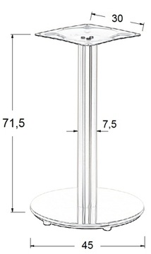 Основание стола из нержавеющей стали h=71 2001-1