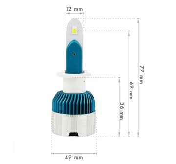 Żarówki LED H1 Mi2 CSP 56W DZIEŃ/NOC +200% ŚWIATŁA