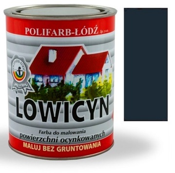 Lowicyn оцинкованная краска АНТРАЦИТОВЫЙ СЕРЫЙ RAL7016 MAT 5L