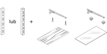 ОПОРА ПОЛКИ МЕТАЛЛИЧЕСКАЯ НАСТЕННАЯ ПОЛКА ANGLE23S