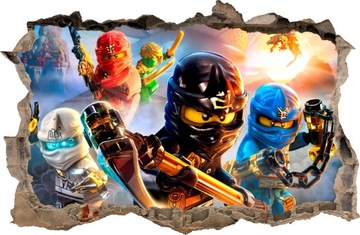 НАСТЕННЫЕ НАКЛЕЙКИ Отверстие LEGO NINJAGO 80 100x65см