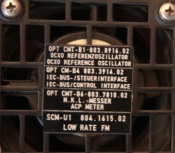 РАДИОТЕСТЕР ГЕНЕРАТОРА R&S 0,1–1000 МГц