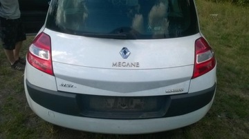 Renault megane 2 ii рестайлінг кришка задня зад біла фото №1