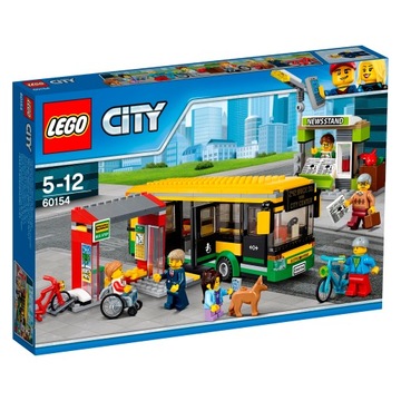 Lego city 60154 town przystanek bus, фото